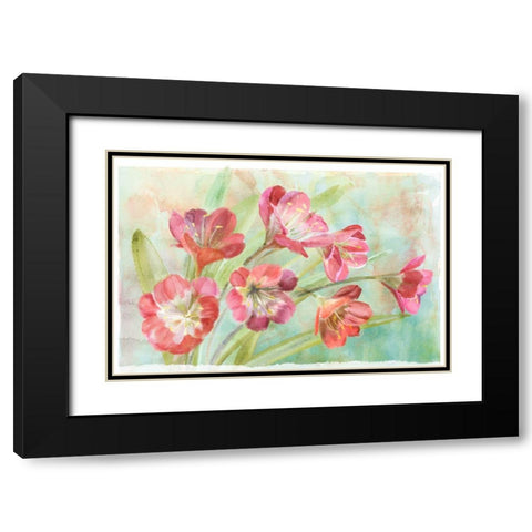 Bowing Clevia Black Modern Wood Framed Art Print with Double Matting by Art Licensing Studio