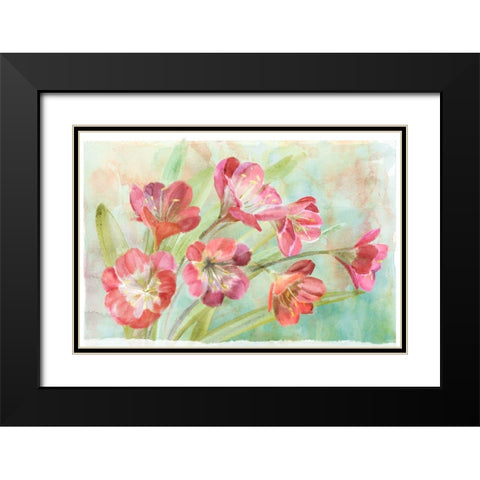 Bowing Clevia Black Modern Wood Framed Art Print with Double Matting by Art Licensing Studio