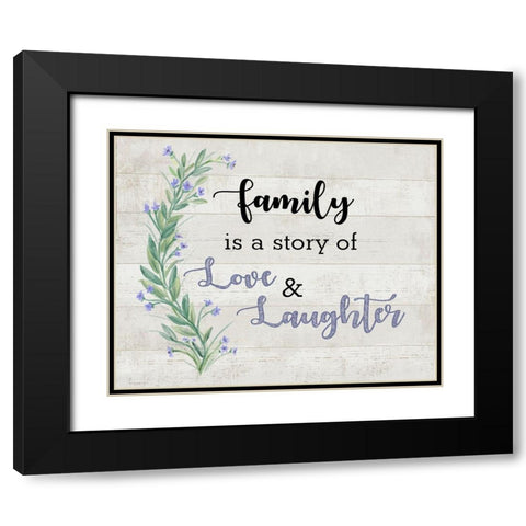 Family Love 1 Black Modern Wood Framed Art Print with Double Matting by Art Licensing Studio