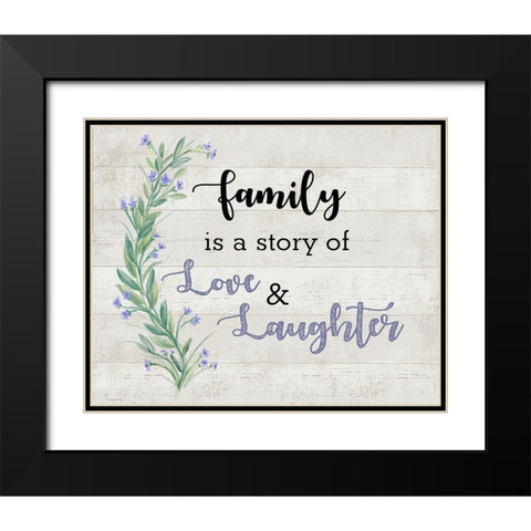Family Love 1 Black Modern Wood Framed Art Print with Double Matting by Art Licensing Studio