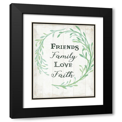 Family Love 3 Black Modern Wood Framed Art Print with Double Matting by Art Licensing Studio