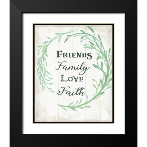 Family Love 3 Black Modern Wood Framed Art Print with Double Matting by Art Licensing Studio