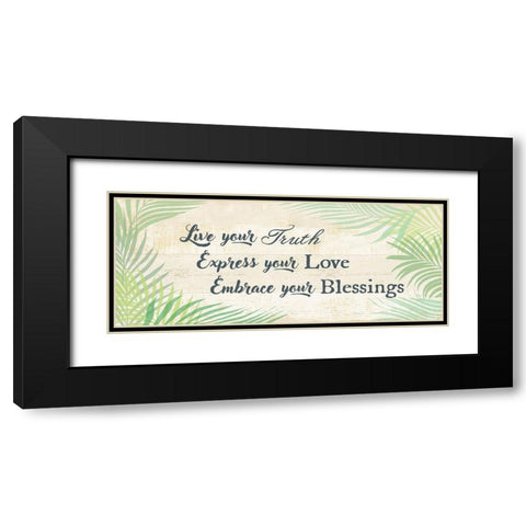 Embrace your Blessings Black Modern Wood Framed Art Print with Double Matting by Art Licensing Studio