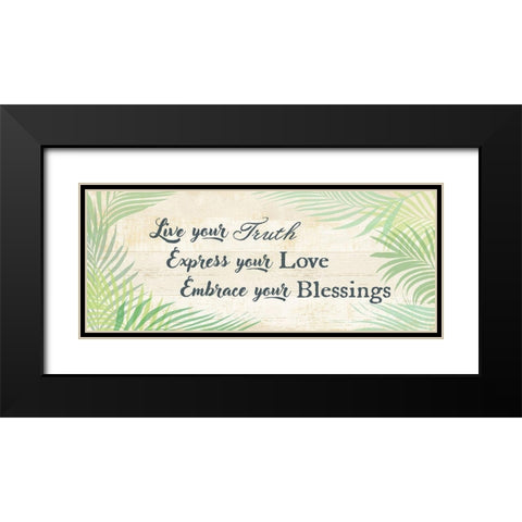 Embrace your Blessings Black Modern Wood Framed Art Print with Double Matting by Art Licensing Studio