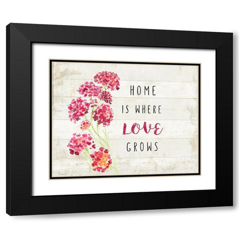 Home Love Black Modern Wood Framed Art Print with Double Matting by Art Licensing Studio