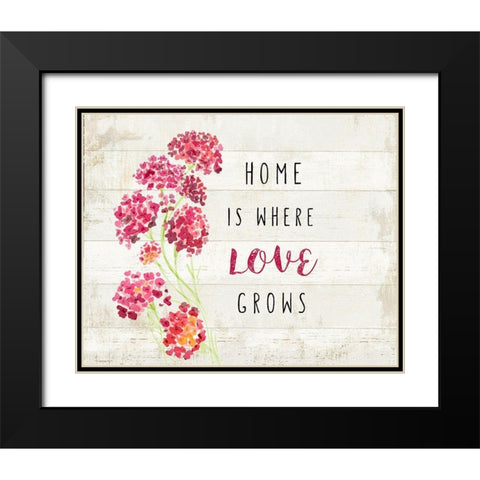 Home Love Black Modern Wood Framed Art Print with Double Matting by Art Licensing Studio