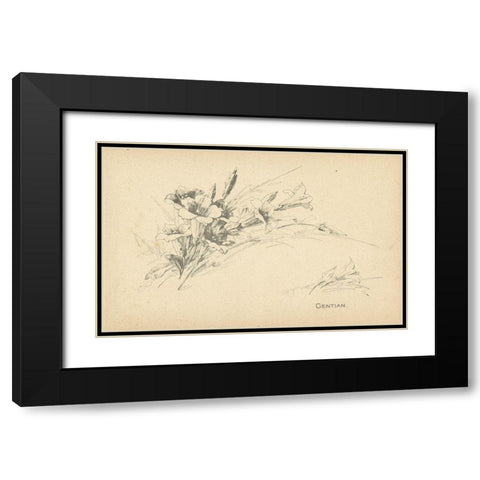 Gentian Black Modern Wood Framed Art Print with Double Matting by Art Licensing Studio