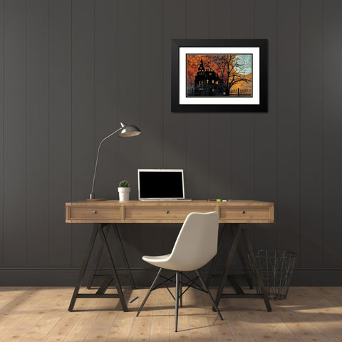All Hallows Eve III Black Modern Wood Framed Art Print with Double Matting by Art Licensing Studio