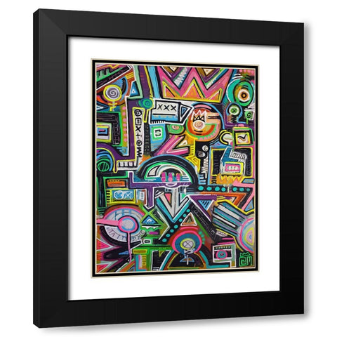 Humpty Dumpty Loves Spelunking Black Modern Wood Framed Art Print with Double Matting by Mcilwaine, Alloyius