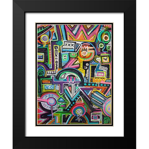 Humpty Dumpty Loves Spelunking Black Modern Wood Framed Art Print with Double Matting by Mcilwaine, Alloyius