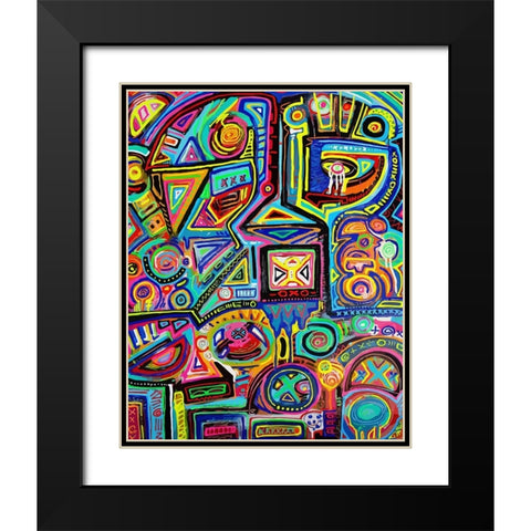 Machine Against The Rage Black Modern Wood Framed Art Print with Double Matting by Mcilwaine, Alloyius