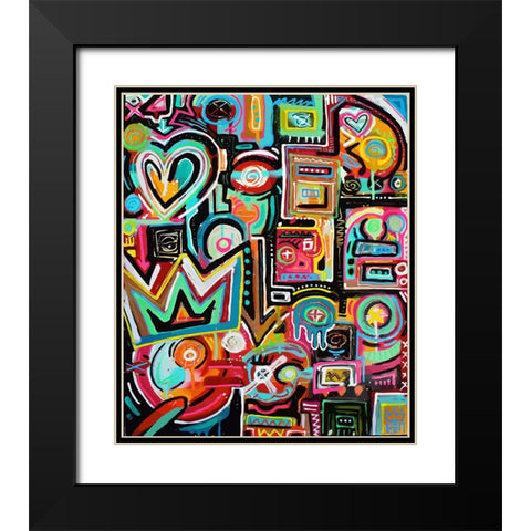 Magnetic Fields Black Modern Wood Framed Art Print with Double Matting by Mcilwaine, Alloyius