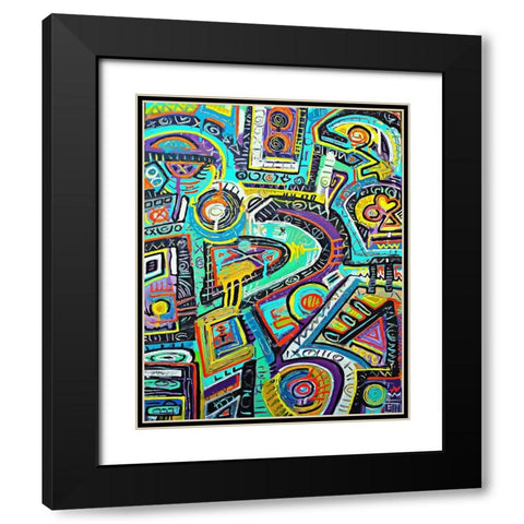 Space Dust is Ticklish Black Modern Wood Framed Art Print with Double Matting by Mcilwaine, Alloyius