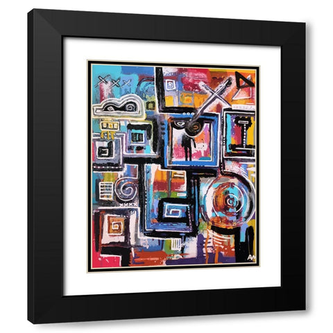 The Future is Now At Midnight Black Modern Wood Framed Art Print with Double Matting by Mcilwaine, Alloyius