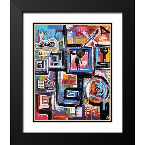 The Future is Now At Midnight Black Modern Wood Framed Art Print with Double Matting by Mcilwaine, Alloyius