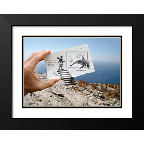 Pencil Vs Camera 36 - Catching a Dream Black Modern Wood Framed Art Print with Double Matting by Heine, Ben