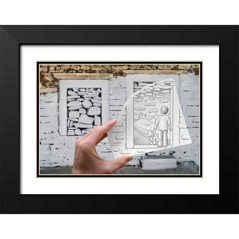 Pencil Vs Camera 46 - Childhood Black Modern Wood Framed Art Print with Double Matting by Heine, Ben