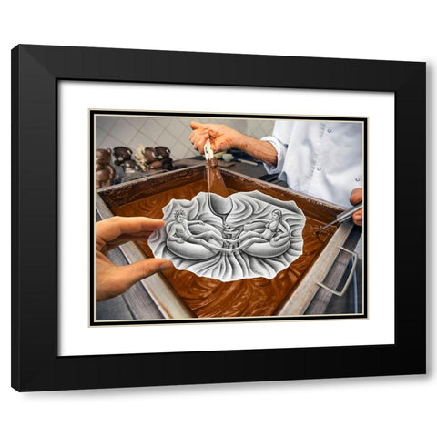 Pencil Vs Camera 81 - Love Games Black Modern Wood Framed Art Print with Double Matting by Heine, Ben