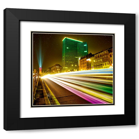 Brussels By Night - NO logo Black Modern Wood Framed Art Print with Double Matting by Heine, Ben
