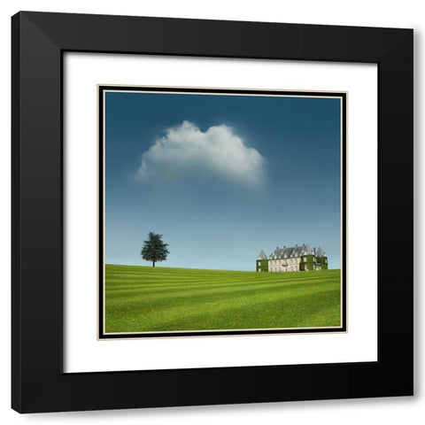 Chateau de la Hulpe Black Modern Wood Framed Art Print with Double Matting by Heine, Ben