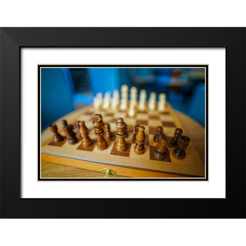 Chess Black Modern Wood Framed Art Print with Double Matting by Heine, Ben