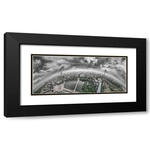 Cologne Panorama Black Modern Wood Framed Art Print with Double Matting by Heine, Ben
