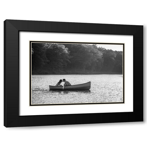 Boat Romance 3 Black Modern Wood Framed Art Print with Double Matting by Heine, Ben