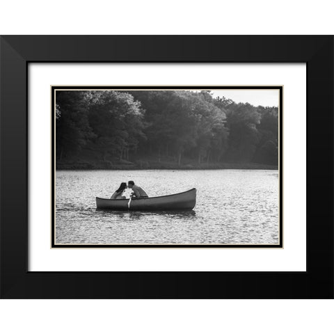 Boat Romance 3 Black Modern Wood Framed Art Print with Double Matting by Heine, Ben