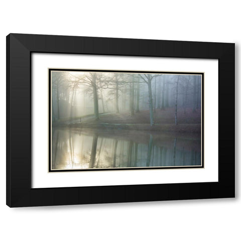 Echo Black Modern Wood Framed Art Print with Double Matting by Heine, Ben