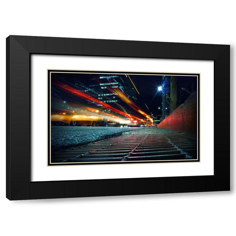 Gangnam Routine - South Korea Black Modern Wood Framed Art Print with Double Matting by Heine, Ben