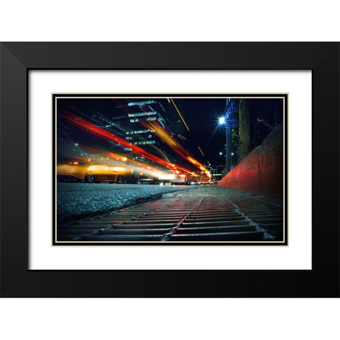 Gangnam Routine - South Korea Black Modern Wood Framed Art Print with Double Matting by Heine, Ben