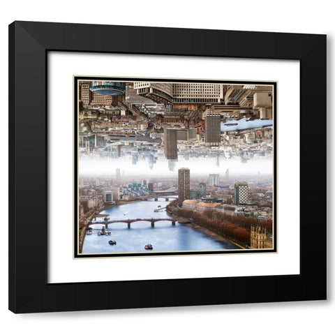 London - Double Landscape Black Modern Wood Framed Art Print with Double Matting by Heine, Ben