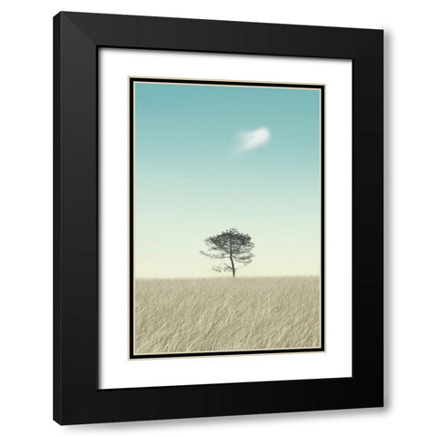 Lonely Black Modern Wood Framed Art Print with Double Matting by Heine, Ben