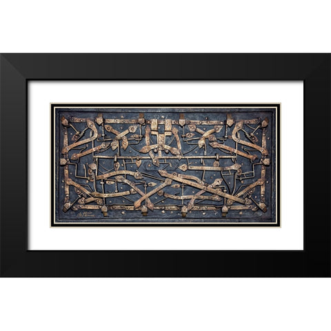 Medieval Box - Dinant Black Modern Wood Framed Art Print with Double Matting by Heine, Ben