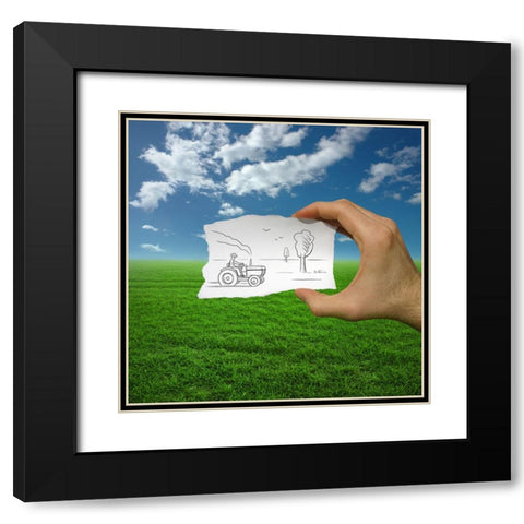 Pencil Vs Camera - 9 Black Modern Wood Framed Art Print with Double Matting by Heine, Ben