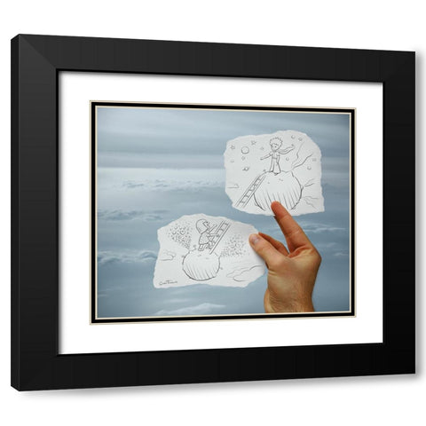 Pencil Vs Camera 23 Black Modern Wood Framed Art Print with Double Matting by Heine, Ben