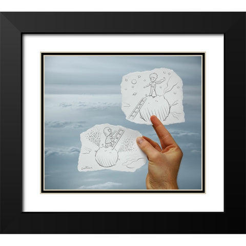 Pencil Vs Camera 23 Black Modern Wood Framed Art Print with Double Matting by Heine, Ben