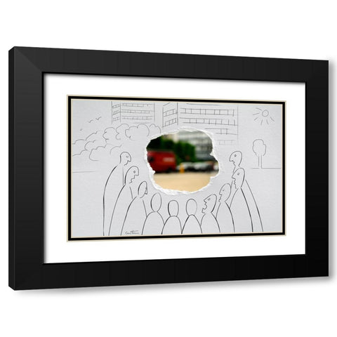 Pencil Vs Camera 28 Black Modern Wood Framed Art Print with Double Matting by Heine, Ben