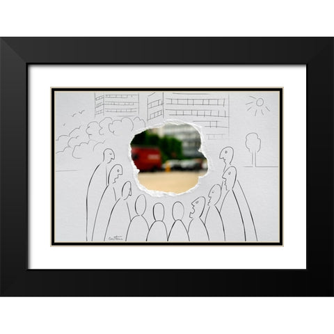 Pencil Vs Camera 28 Black Modern Wood Framed Art Print with Double Matting by Heine, Ben