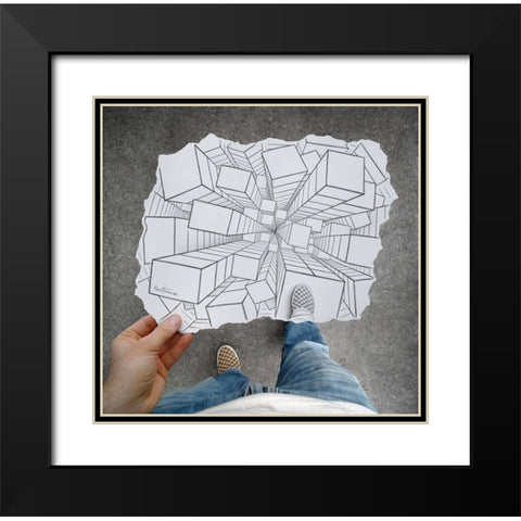 Pencil Vs Camera 32 Black Modern Wood Framed Art Print with Double Matting by Heine, Ben