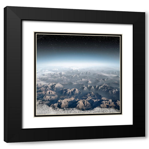 Planet Earth Black Modern Wood Framed Art Print with Double Matting by Heine, Ben