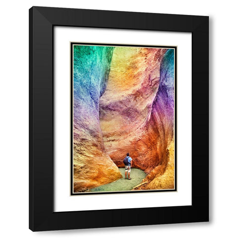 Rainbow Canyon Black Modern Wood Framed Art Print with Double Matting by Heine, Ben
