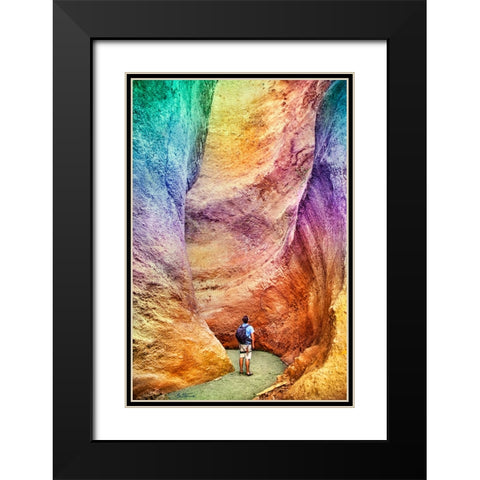 Rainbow Canyon Black Modern Wood Framed Art Print with Double Matting by Heine, Ben