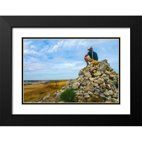Santiago de Compostela pilgrimage - 83 Black Modern Wood Framed Art Print with Double Matting by Heine, Ben