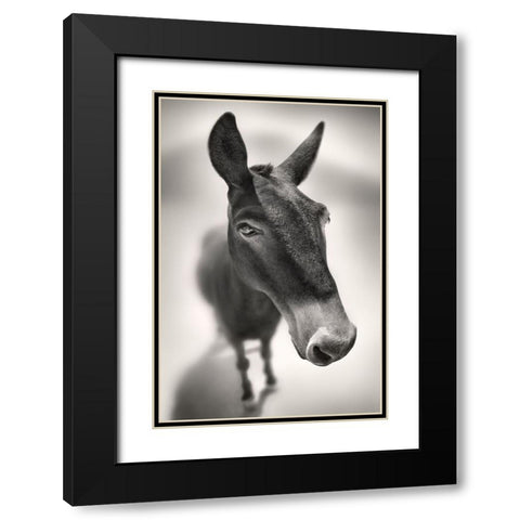 Talking to Me Black Modern Wood Framed Art Print with Double Matting by Heine, Ben