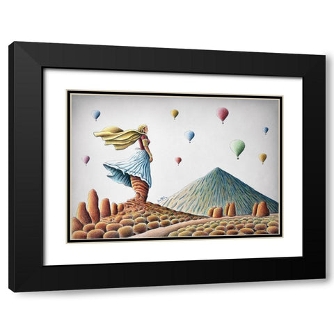 Teide Nomad Black Modern Wood Framed Art Print with Double Matting by Heine, Ben
