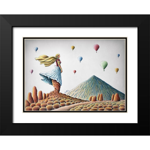 Teide Nomad Black Modern Wood Framed Art Print with Double Matting by Heine, Ben