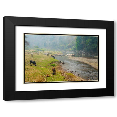 Thailand - 79 Black Modern Wood Framed Art Print with Double Matting by Heine, Ben