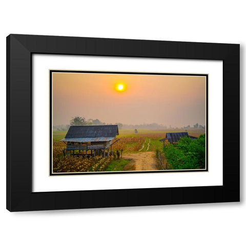 Thailand - 157 Black Modern Wood Framed Art Print with Double Matting by Heine, Ben