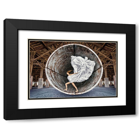 Time Traveller Black Modern Wood Framed Art Print with Double Matting by Heine, Ben